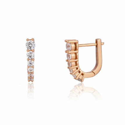 עגילים נופלים רוז גולד